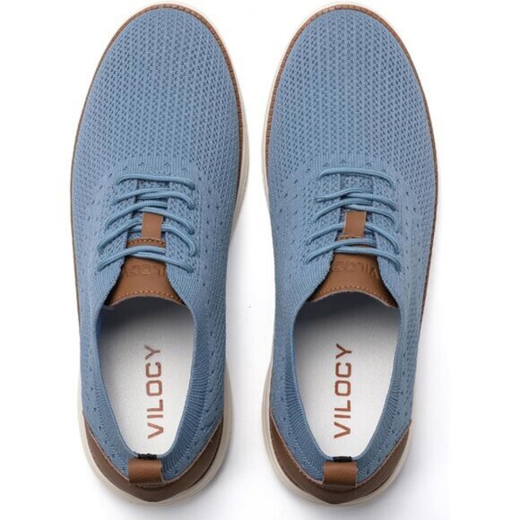 ⚡VILOCY Men's Light Blue Casual Dress Oxfords Business Mesh Breathable Sneakers - Picture 7 of 7